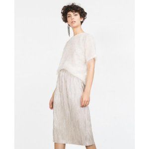 ❤️SOLD❤️🥚ZARA WHITE FRINGE TOP🥚